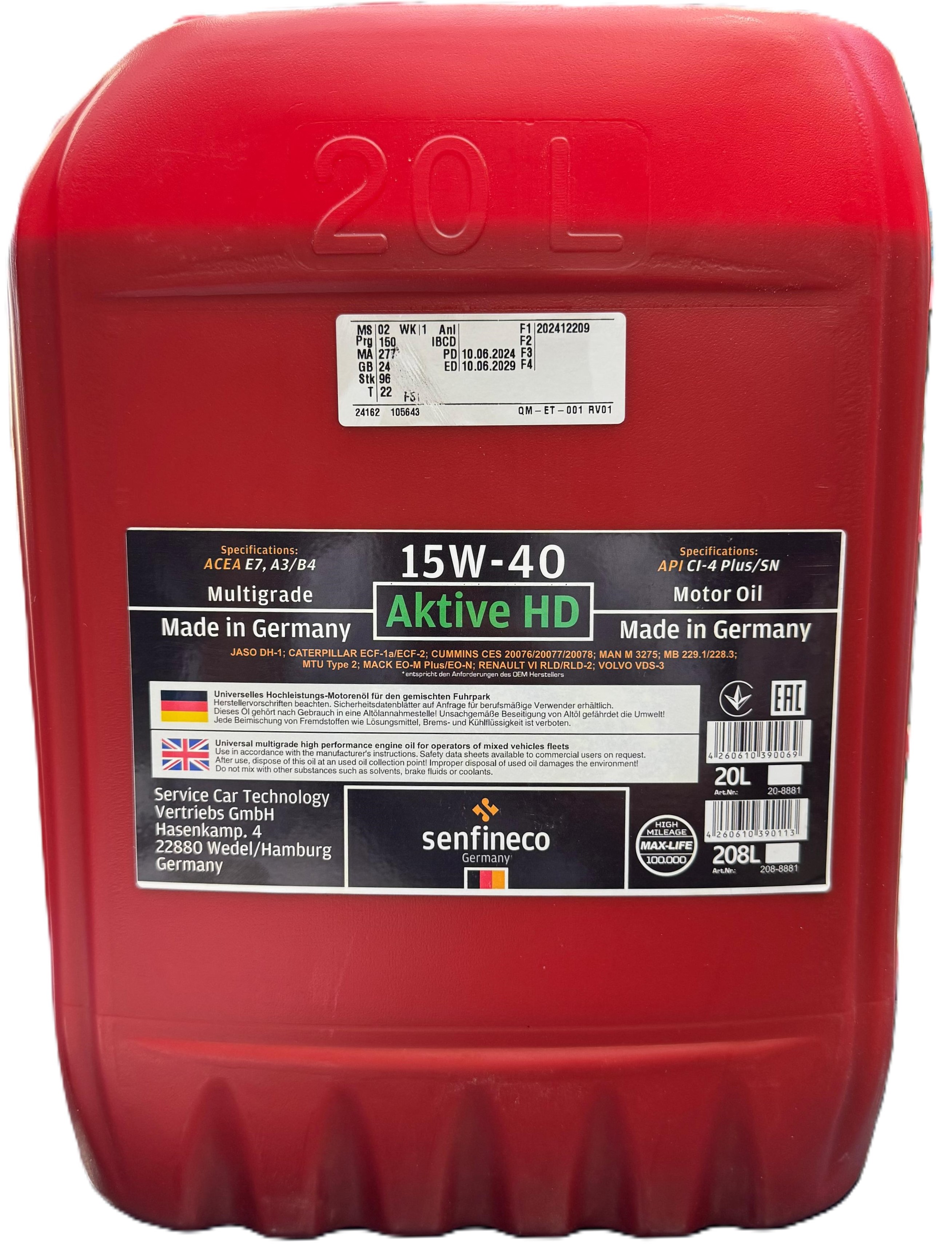 Senfineco Aktive HD 15W40